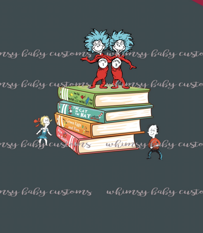 C067 Dr. S Thing One Thing Two Books Child Panel