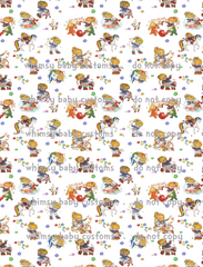 Fabric Rainbow Girl On White
