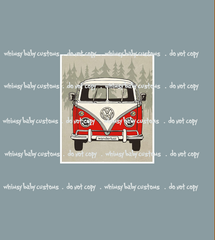615 Wanderlust Red VW Van Child Panel