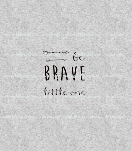 334H Be Brave Little One (Two Arrows) Child Panel (on HEATHER GREY)