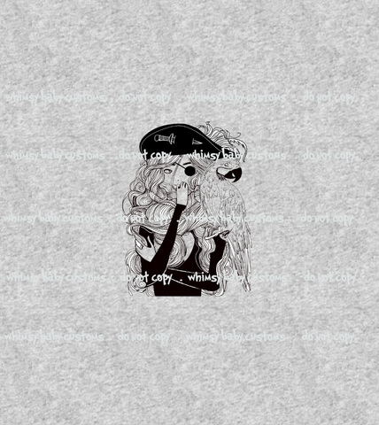 541H Pirate Girl Child Panel (on HEATHER GREY)