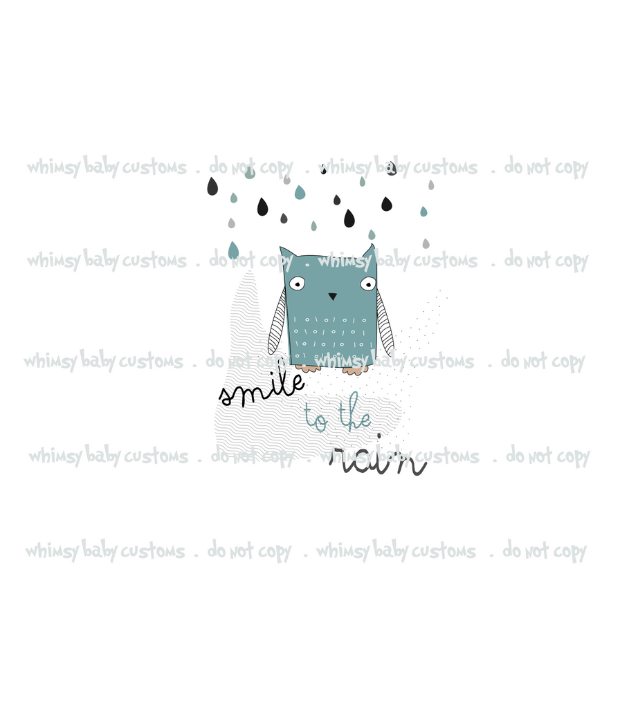 563 Smile to the Rain Owl Child Panel