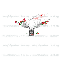695 Valentine's Would You Be Mine Moose Child Panel