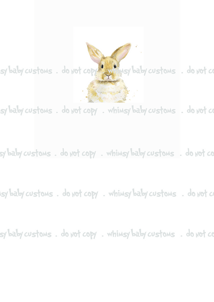 A1062 Watercolour Bunny Rabbit Adult/Romper Panel
