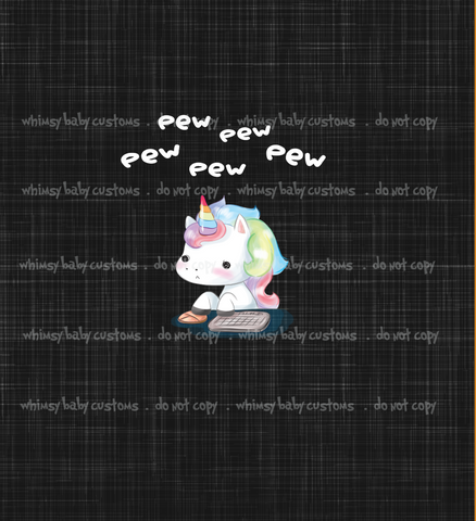 540 Child Panel Pew Pew Unicorn