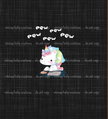 540 Child Panel Pew Pew Unicorn