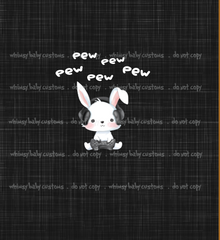 539 Child Panel Pew Pew Bunny