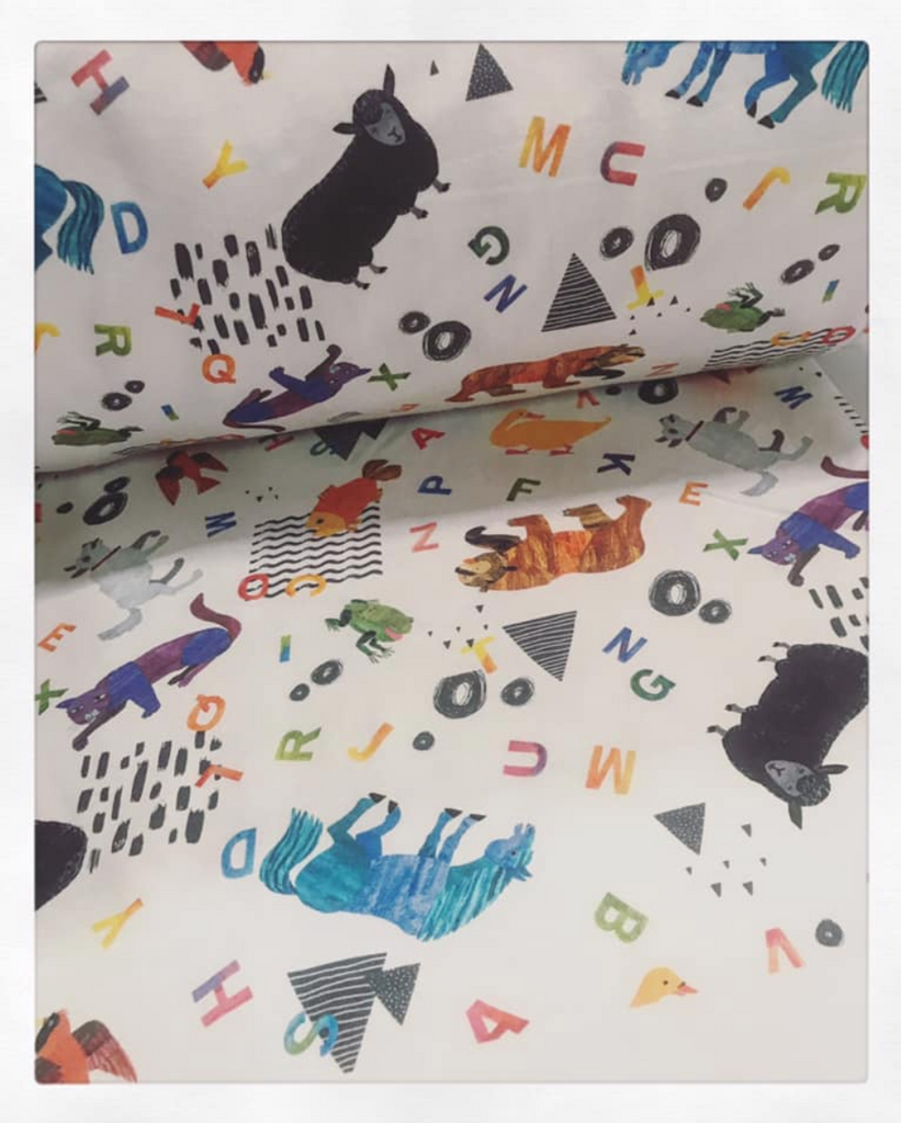 Fabric BB/Coloured Bear Doodle