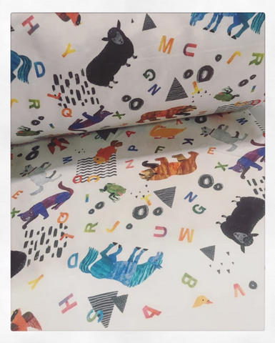 Fabric BB/Coloured Bear Doodle