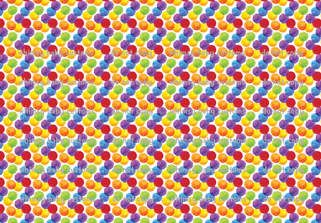Watercolour (Watercolor) Dots Version II Fabric (Hungry Caterpillar Brown Bear)