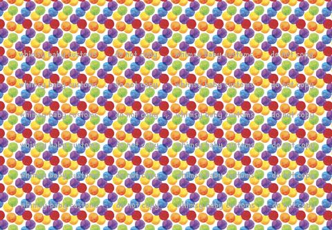 Fabric BB/Coloured Bear Dots On White