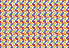 Fabric BB/Coloured Bear Dots On White