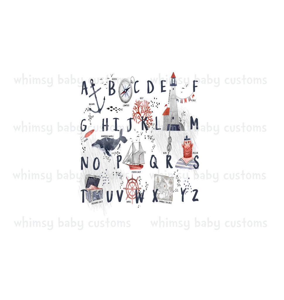 641 Child Panel Alphabet Nautical