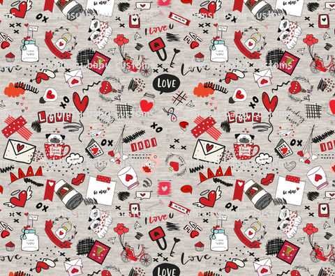 Fabric Doodle Valentines