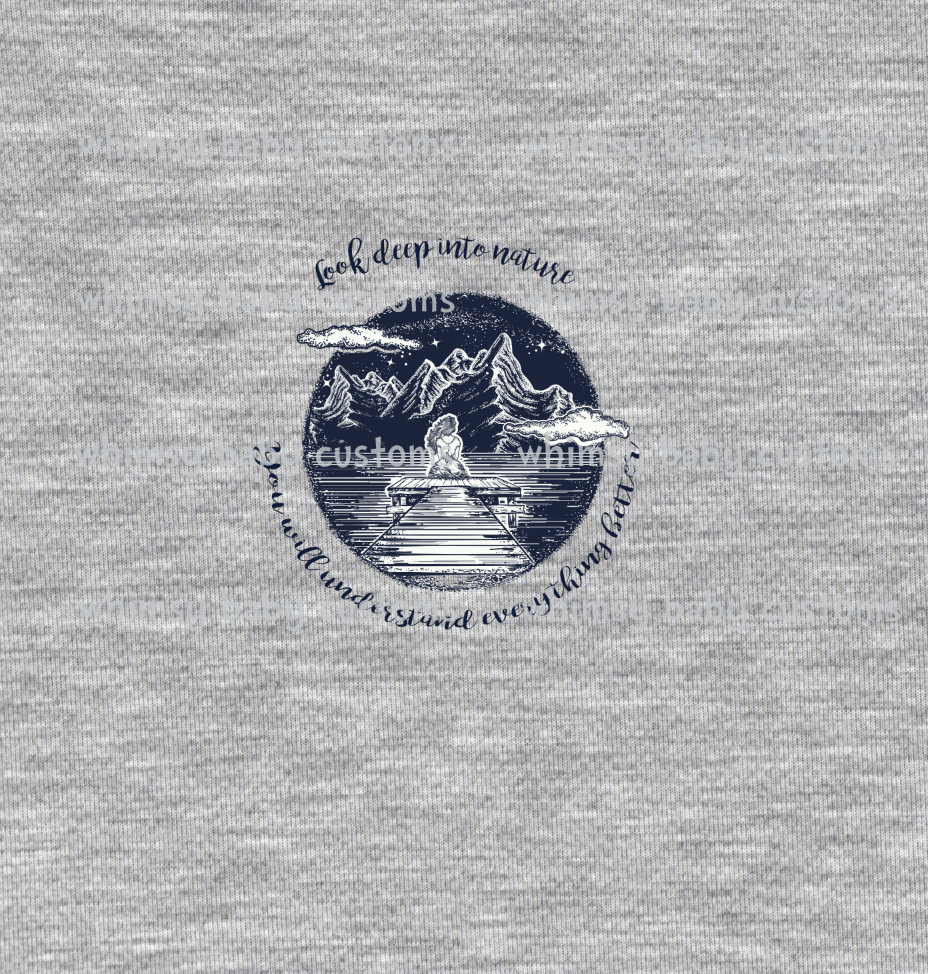 304H Child Panel Look Deep into Nature on Heather Grey
