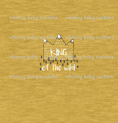 305 Child Panel King of the Wild on Faux Heather Mustard