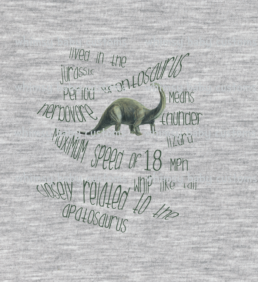 682H Child Panel Brontosaurus (on heather)