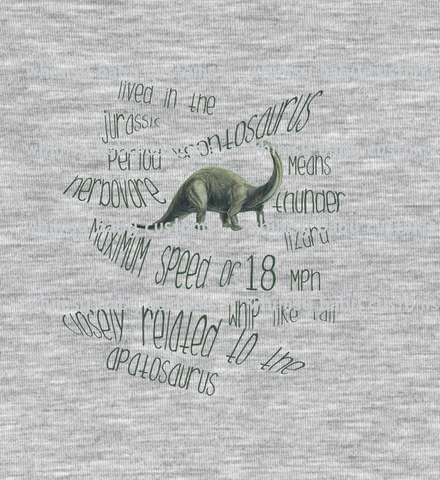 682H Child Panel Brontosaurus (on heather)