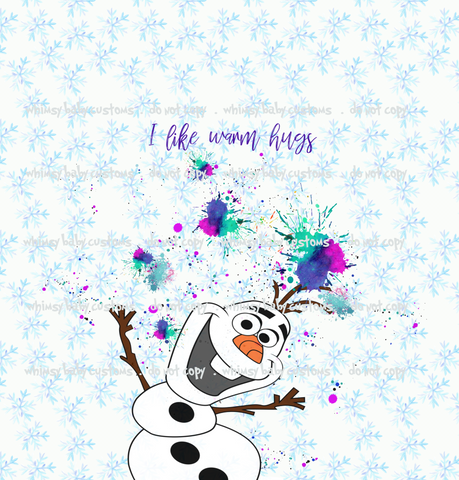 C256 Cold Sisters 2: Snowman Paint Splatter Child Panel (Cotton Lycra) - C12