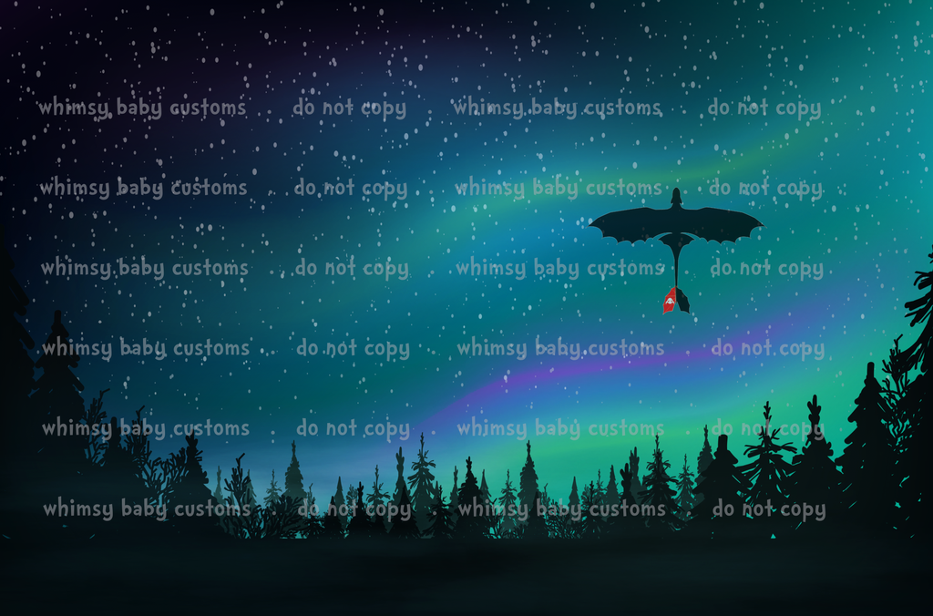 CityScape T HTTYD in the Night Sky ON VARIOUS BASES