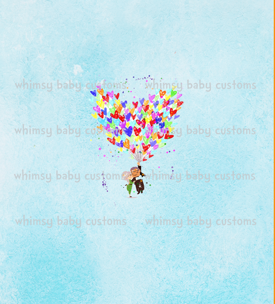 C021 Child Panel Cute Couple with Balloons