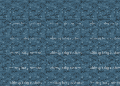 Fabric Tone on Tone Dinosaurs on a FAUX Blue Heather look ON VARIOUS BASES