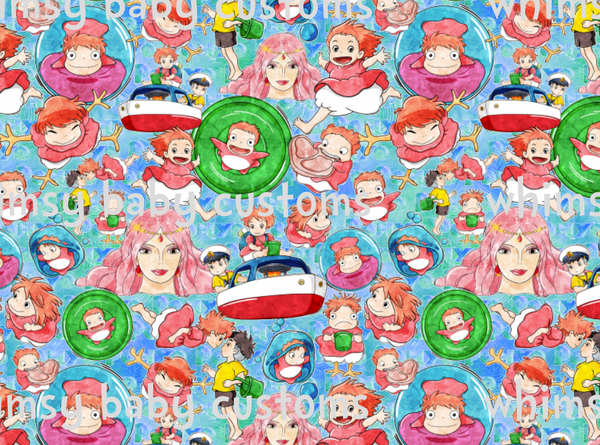 Yo Pon Fish Main Print Fabric