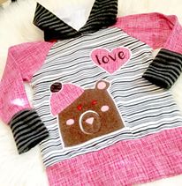 Valentine Love Bear Applique Tutorial Only