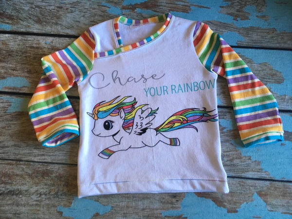 340 Chase Your Rainbow Unicorn Child Panel