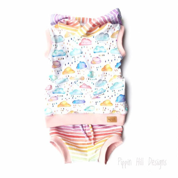 Fabric Emma Watercolour Clouds