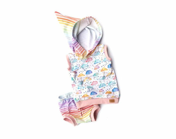 Fabric Emma Watercolour Clouds