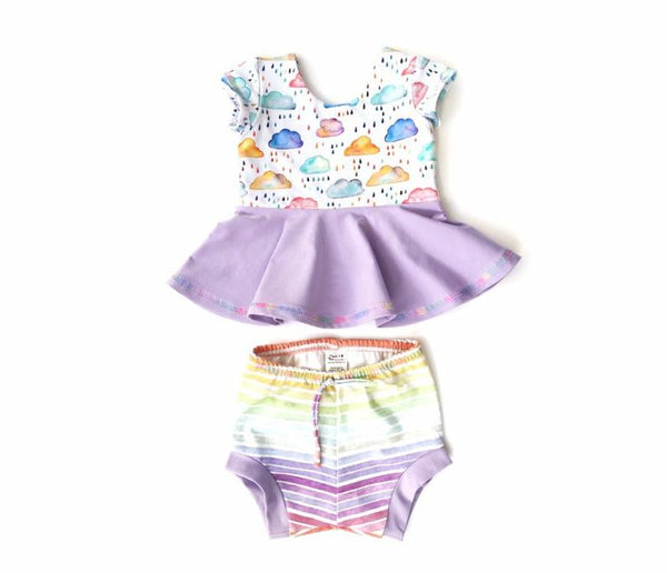 Fabric Emma Watercolour Clouds