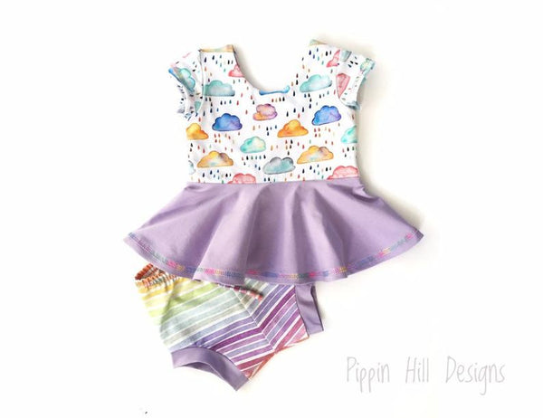 Fabric Emma Watercolour Clouds