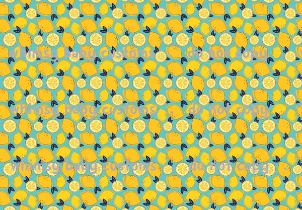 Fabric Scribble Lemons