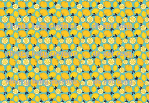 Fabric Scribble Lemons