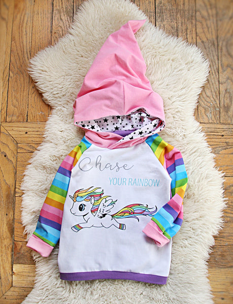 340 Chase Your Rainbow Unicorn Child Panel