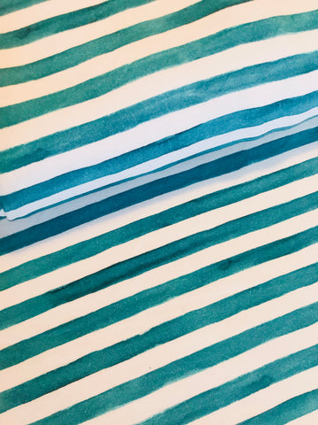 Watercolour Stripes Teal