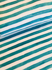 Watercolour Stripes Teal