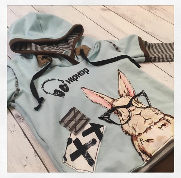 432 Hipster Bunny with Glasses Child Panel