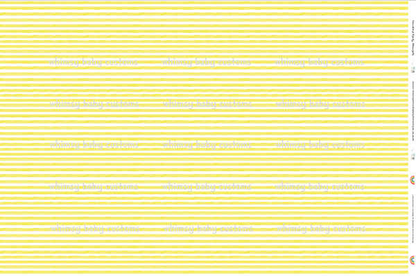 Watercolour Stripes Lemon (Yellow)
